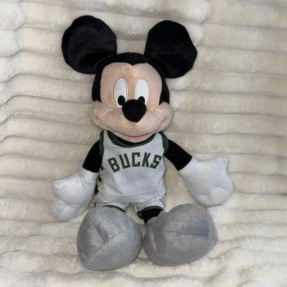 Mickey Mouse Plush NBA Milwaukee Bucks Disney Stuffed Animal 2021 Basketball